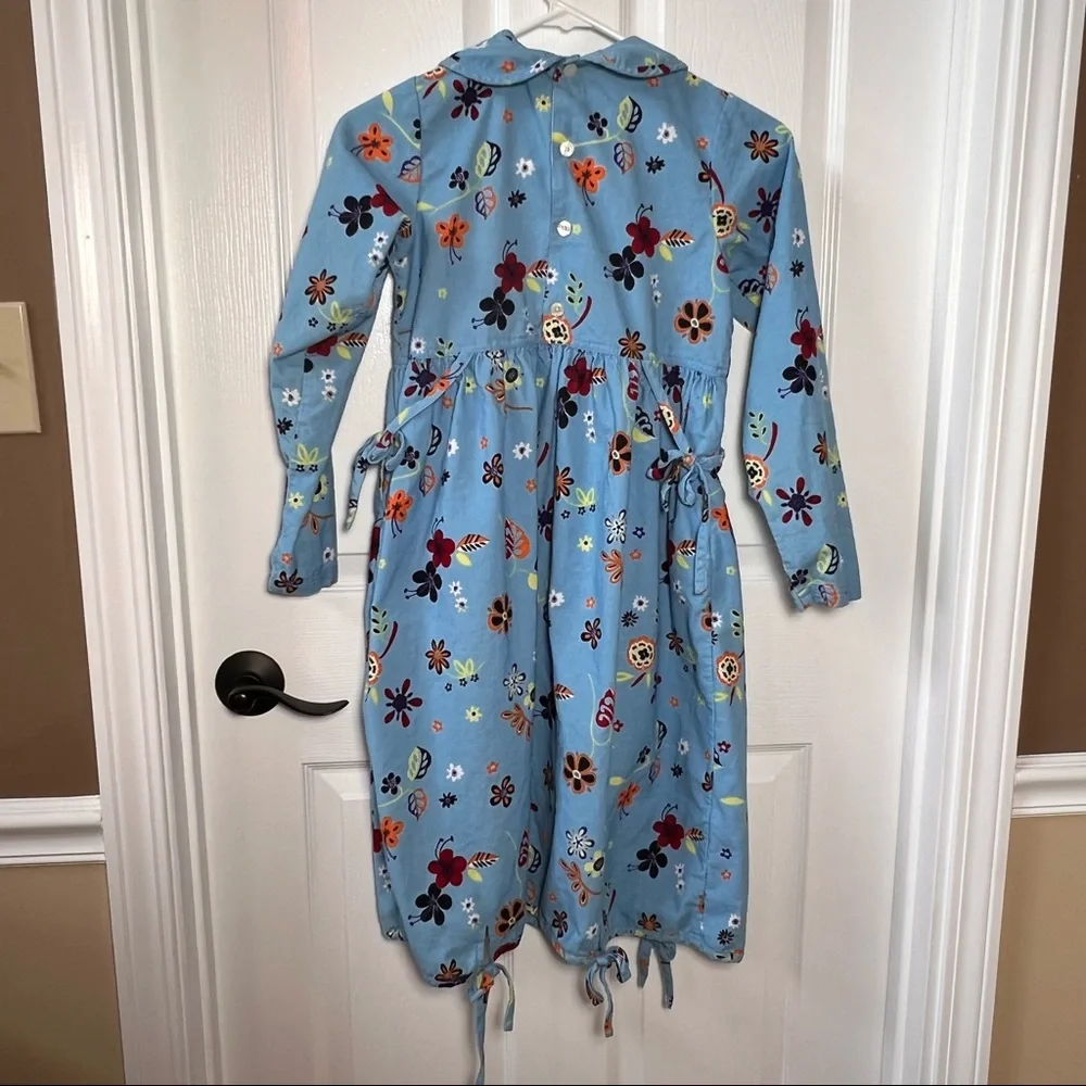 ⭐️ Vintage Hanna Anderson Corduroy Dress Near and Far sz 140 floral print